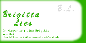 brigitta lics business card